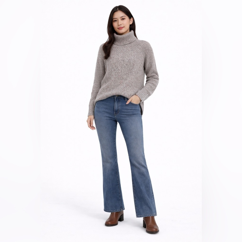 Madewell Gray Turtleneck Sweater